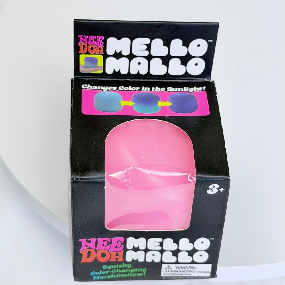 NeeDoh Mello Mallo Pink Squishy Color-Changing Marshmallow Fidget Toy Schylling